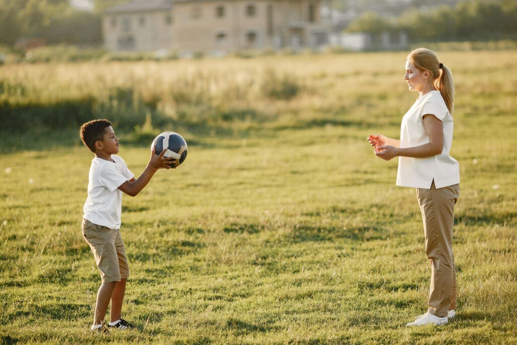 outside activities - playing catch